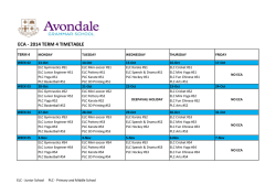ECA - 2014 TERM 4 TIMETABLE