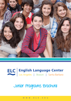 ELC Junior Programs brochure