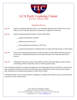 2014-2015 ELC Application - Liberty Christian Academy