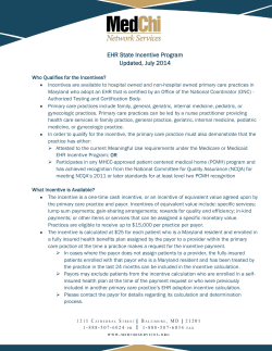 EHR State Incentive Program Updated, July 2014