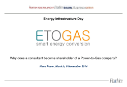 Power to Gas Solutions Practical Experience