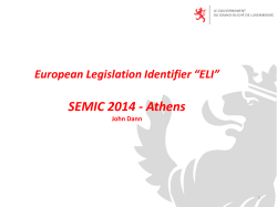 European Legislation Identifier - ELI