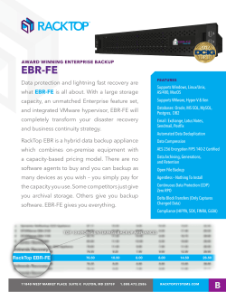 EBR-FE - RackTop Systems
