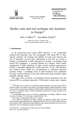 Border costs and real exchange rate dynamics in Europe