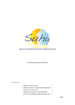 Sample Board Paper Format - South Ulster Housing Association
