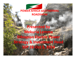 Ethiopia Update - Geothermal Resources Council