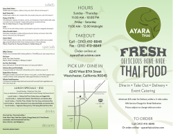 View .PDF menu - Ayara Thai Cuisine