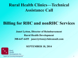 Billing RHC and Non-RHC Services