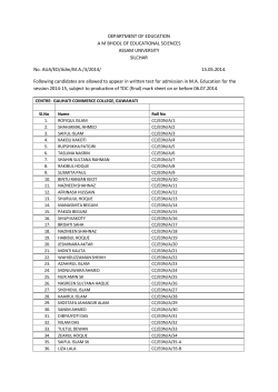 List of candidates eligible to appear at the written