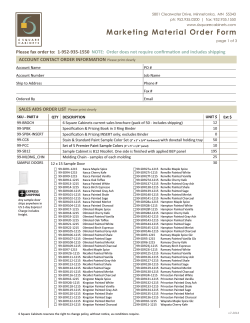 Marketing Material Order Form