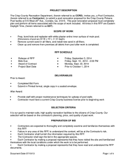 Crisp County Recreation Department Pool Maintenance