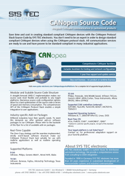 CANopen Source Code - Product Flyer