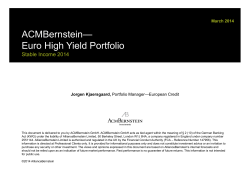 ACMBernstein— Euro High Yield Portfolio