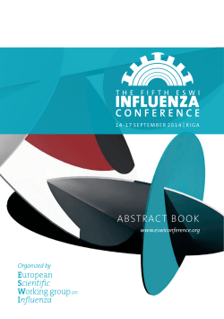 ABSTRACT BOOK - The Fifth ESWI Influenza Conference
