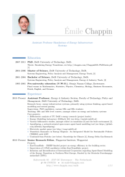 Download CV - Emile Chappin