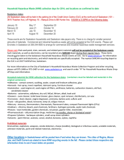 Household Hazardous Waste (HHW) collection days for 2014, and