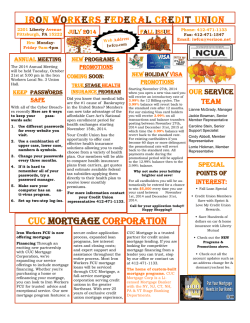 Iron Workers Federal Credit Union CUC MORTGAGE CORPORATION