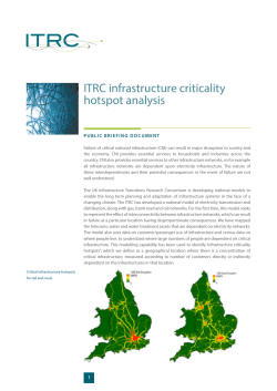 ITRC infrastructure criticality hotspot analysis