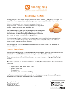 Egg allergy: The facts