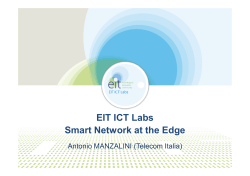 EIT ICT Labs Smart Network at the Edge
