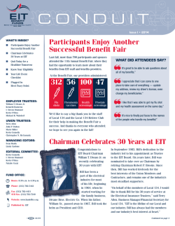 Issue I 2014 - Participants Enjoy Another