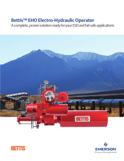 Bettis™ EHO Electro-Hydraulic Operator