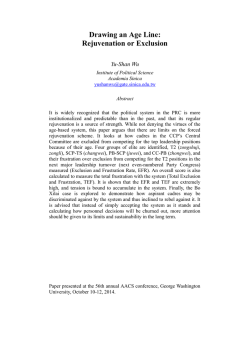 Drawing an Age Line: Rejuvenation or Exclusion
