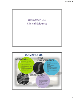 Ultimaster DES Clinical Evidence