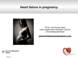 Heart failure in pregnancy