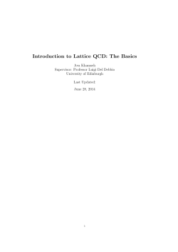 Introduction to Lattice QCD: The Basics