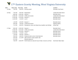 EGM schedule - WVU - West Virginia University