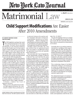 child Support modifications Are Easier After 2010 Amendments