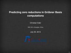 Predicting zero reductions in Gr&ouml;bner basis algorithms