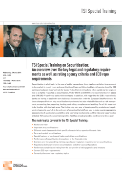 TSI Special Training on Securitisation