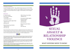 DUC Sexual Assault Booklet - State System of Higher Education