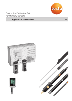 Control and adjustment set for Testo humidity probes