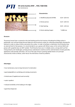 DX series bushes (PAP … P20 / EGB E50)