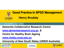 Good Practice In Management Of Behavioural And Psychological