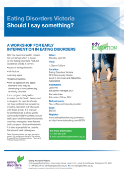 Eating Disorders &ndash; Should I Say Something April 2014