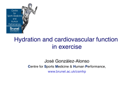 Hydration and cardiovascular function in exercise