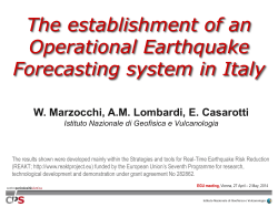 The establishment of an Operational Earthquake Forecasting