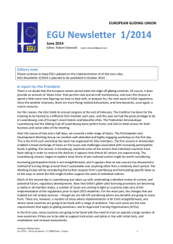 EGU Newsletter 1/2014 - european gliding union