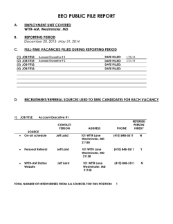 EEO PUBLIC FILE REPORT