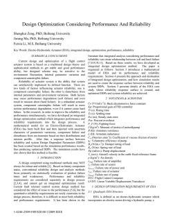 Design Optimization Considering Performance And Reliability