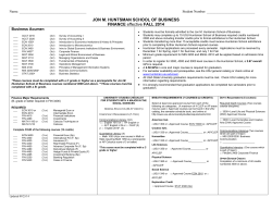 Requirement sheet - Jon M. Huntsman School of Business