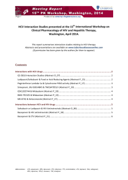 the Meeting Report - HEP Drug Interactions