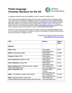 Polish language Christian literature for the UK