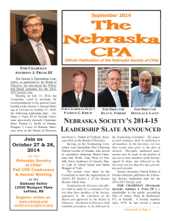 September 2014 - Nebraska Society of Certified Public Accountants