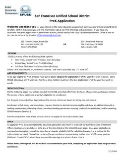 EED PreK Application