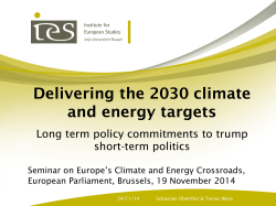 Delivering the 2030 climate and energy targets